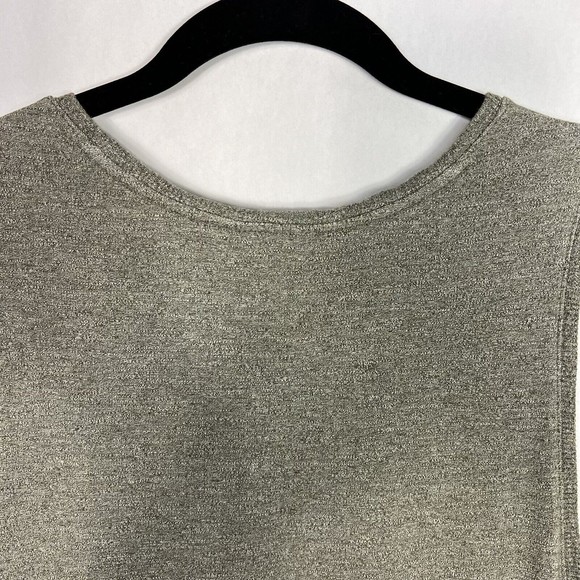 Zella Terry Dress Womens Small Gray Heather Waist Ties Sleeveless Ruched Mini - Picture 9 of 14